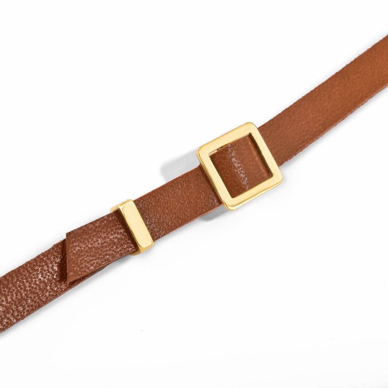 pulseira em couro com ouro amarelo-098077-02