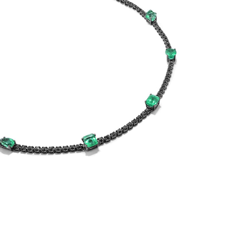 colar em ouro branco com esmeraldas e diamantes - riviera-089865-01