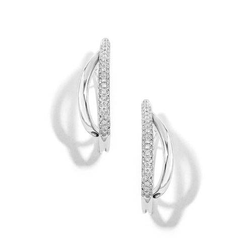 Brinco em ouro branco com diamantes