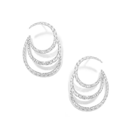 Brinco em ouro branco com diamantes