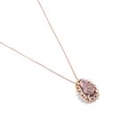 colar em ouro rose com quartzo fume e diamantes - eva-081795-01