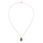 colar em ouro rose com quartzo fume e diamantes - eva-081795-02