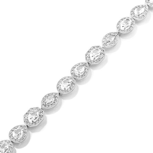 Pulseira em ouro branco com topazios e diamantes - Reverie