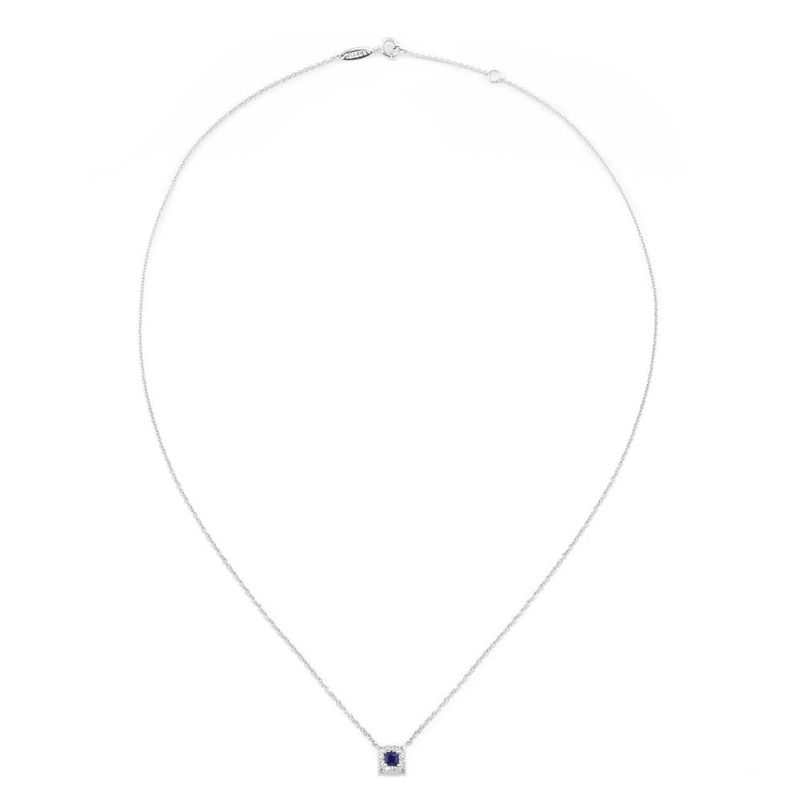 colar em ouro branco com safira e diamantes - graduated-092193-02