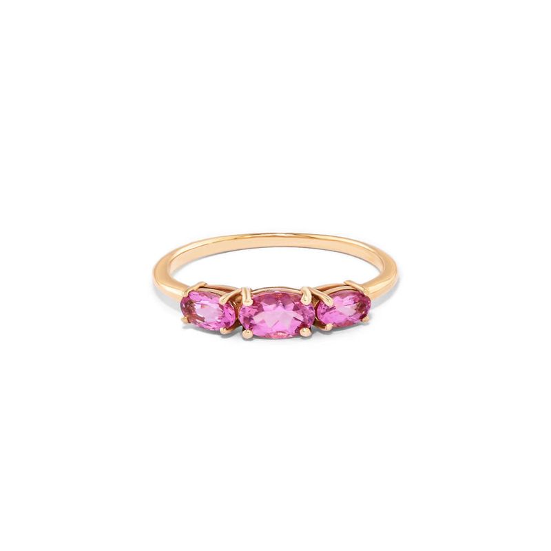 anel em ouro amarelo com turmalinas rosa - raio de lua-095102-02