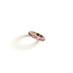 Alian a em ouro amarelo e ametista - Emerald Cut 0