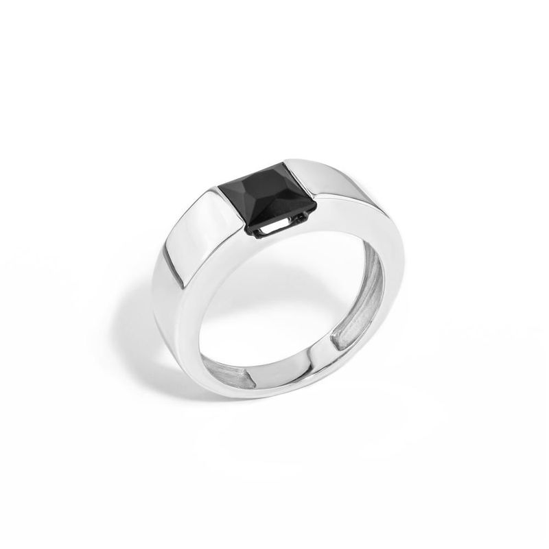 anel em ouro branco com onix - graduated-095032-01