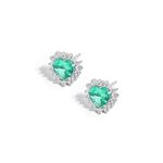 brinco em ouro branco com esmeraldas e diamantes - classic emerald-097536-02