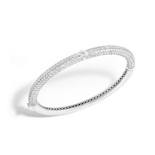 Pulseira em ouro branco com diamantes - Bucatini