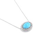 colar em ouro branco com turquesa e diamantes - danubio-084971-01