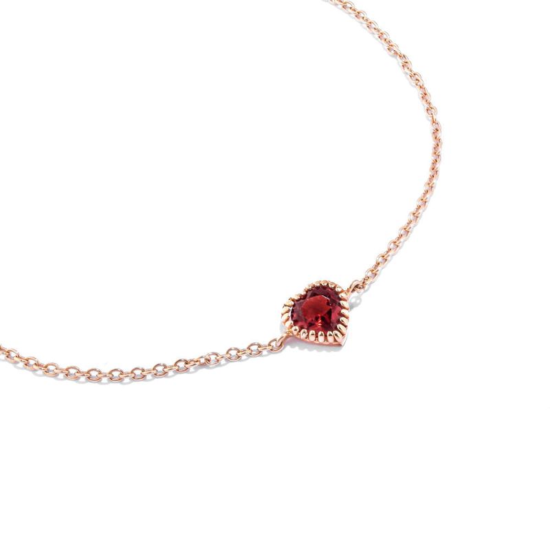 pulseira em ouro rose com granada - ginger-093765-01