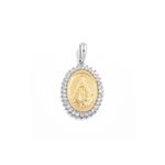 pingente em ouro branco e amarelo com diamantes - nossa senhora aparecida-094204-02