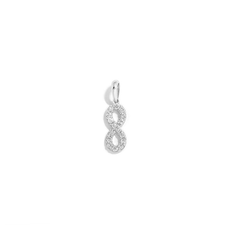 pingente em ouro branco com diamantes - rainbow infinito-096144-02