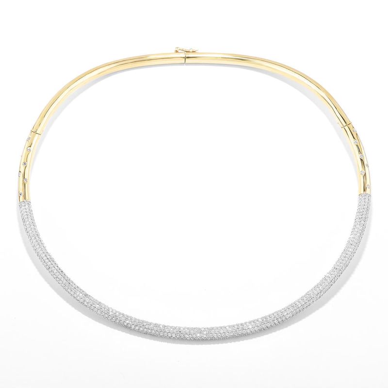 colar em ouro amarelo com diamantes - bucatini-098235-02