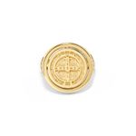 anel em ouro amarelo - sao bento giratorio-098073-03