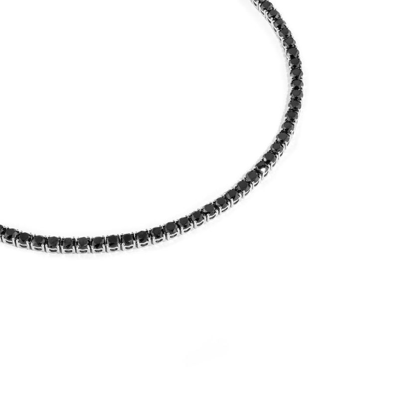 pulseira em ouro branco com diamantes negros - riviera-094842-01