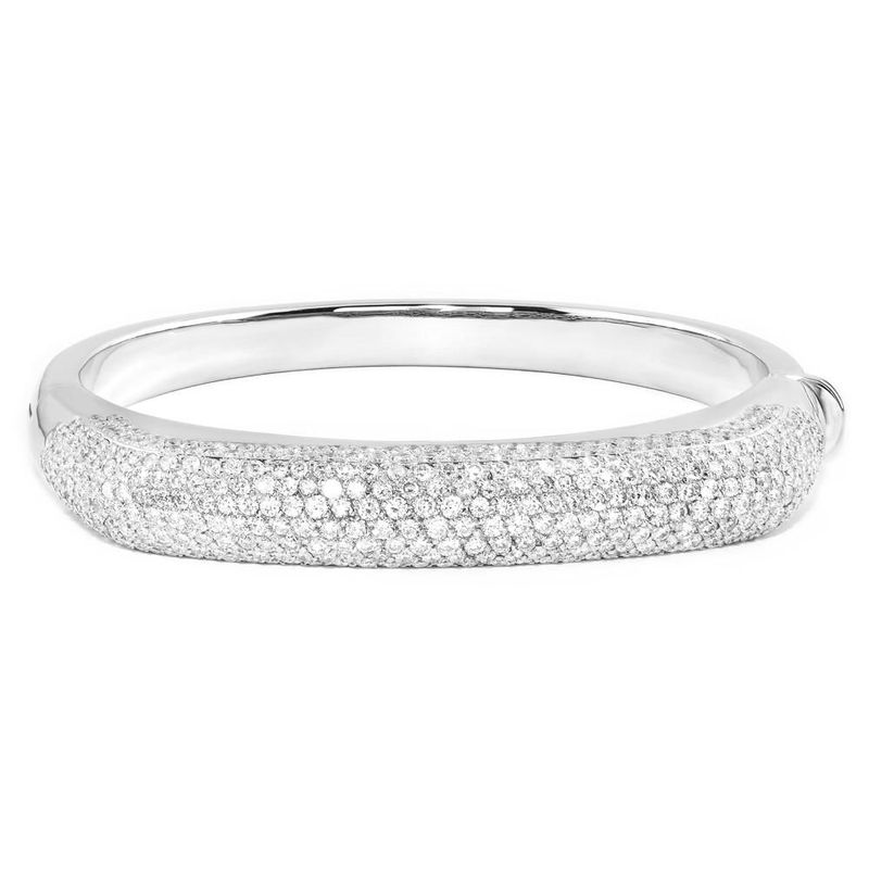 pulseira em ouro branco com diamantes - pave-040107-02