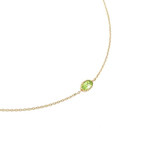 Pulseira em ouro amarelo com peridoto - Ginger